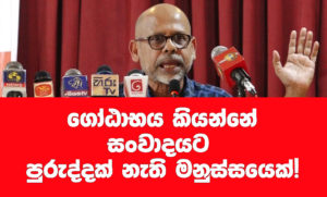 ගෝඨාභය කියන්නේ සංවාදයට පුරුද්දක් නැති මනුස්සයෙක්! – ගාමිණී වියන්ගොඩ